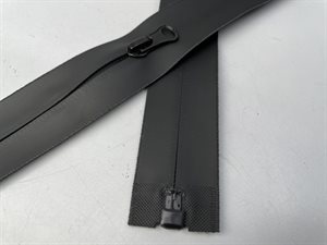 Vandtæt lynlås i sort, 75 cm